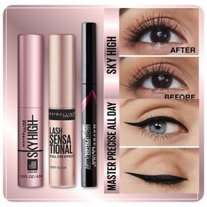 Maybelline New York Limited Mini Edition eye kit new mascara eyeliner makeup*